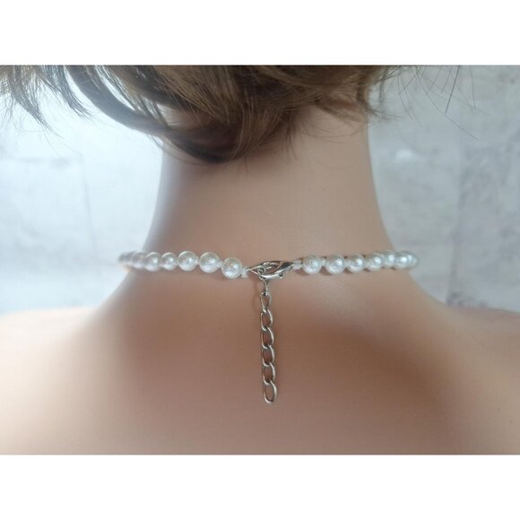 Genuine Classic White Pearl Necklace, Fresh Water Pearl Necklace, Natural Pearl - Picture 10 of 10